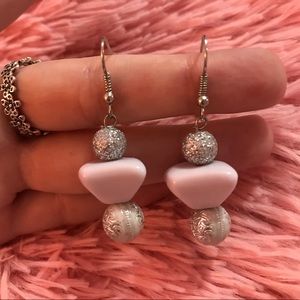 Lavender rock earrings 🤍